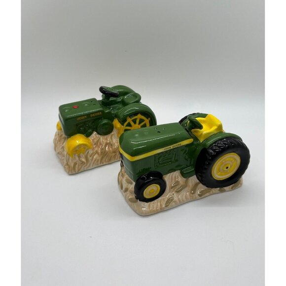 John Deere Other - John Deere Tractor  Salt and Pepper  Shakers John Deere Green Farm House Country